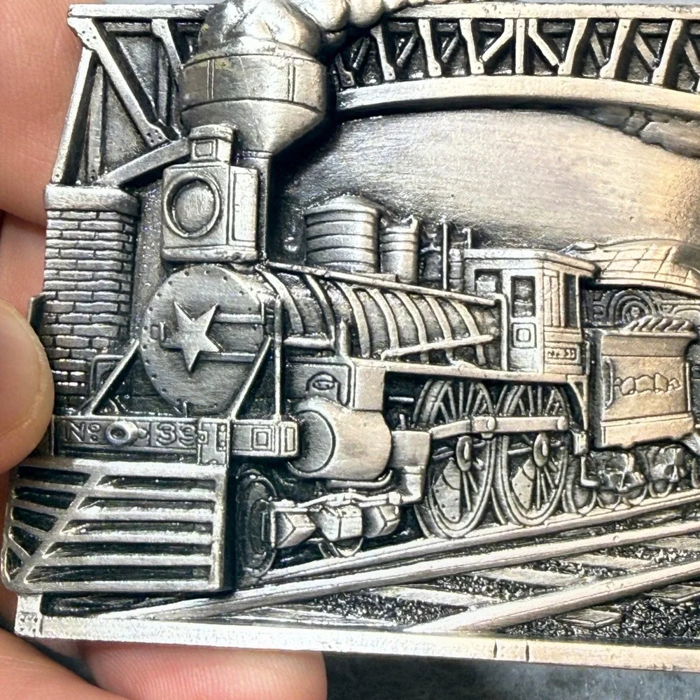 1983‎ Bergamot Brass Works Vintage Train Railroad Belt Buckle Made in USA